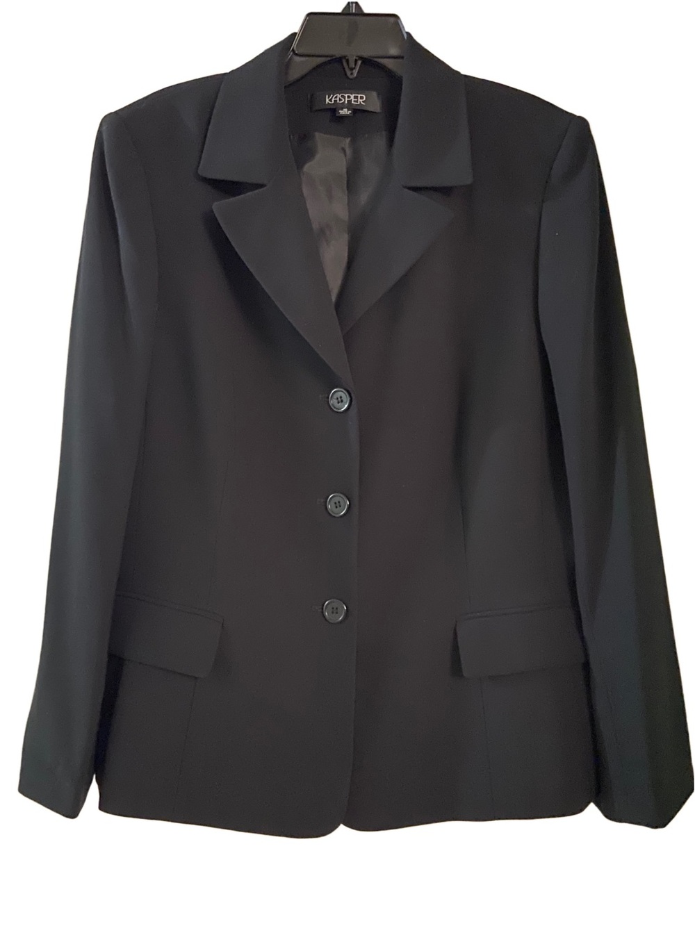 Kasper Women's Black Three-Button Tailored Blazer
